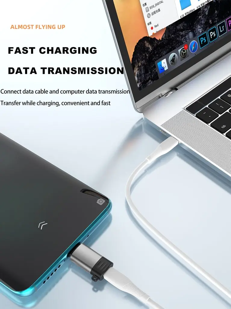 USB-A till USB-C adapter Grå