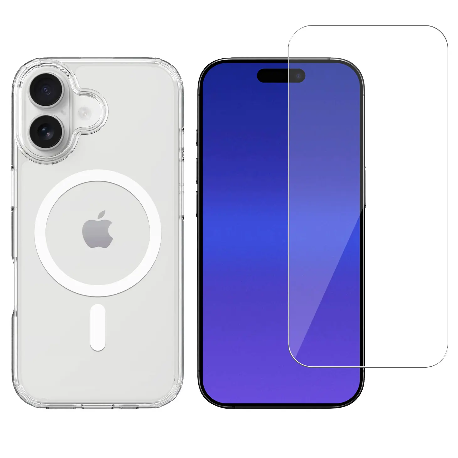 iPhone 16Kit hybridskal MagSafe og skærmbeskyttelse i glas