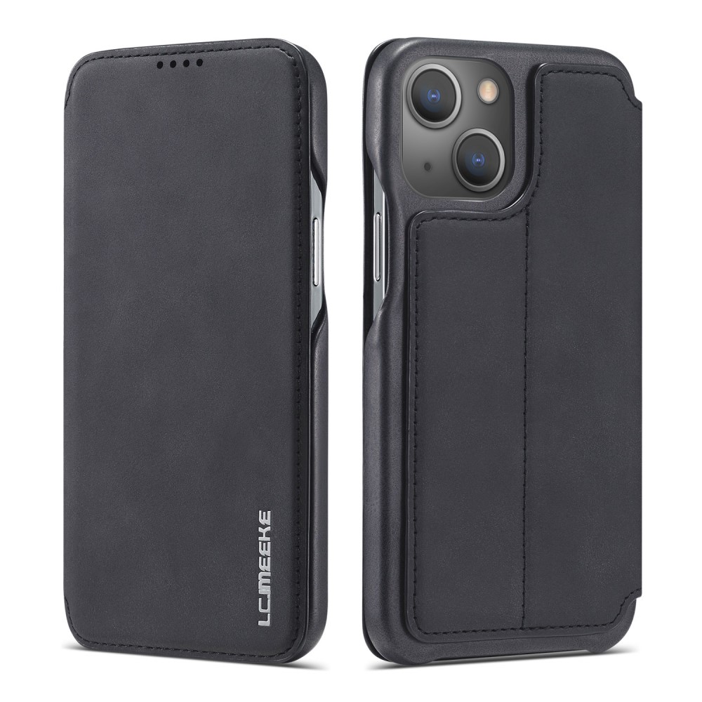 LC.IMEEKE Slim Lommebokdeksel iPhone 15 svart