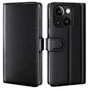 Ægte Læderetui iPhone 15 Sort