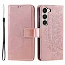 Læderetui Mandala Samsung Galaxy S23 rosaguld
