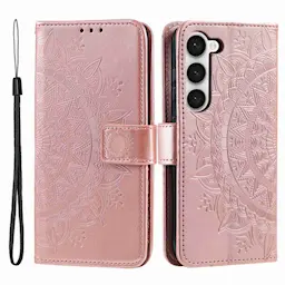 Læderetui Mandala Samsung Galaxy S23 rosaguld