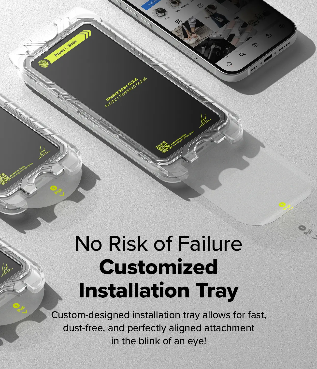 Easy Slide Privacy Glass (2-pack) iPhone 16 Plus