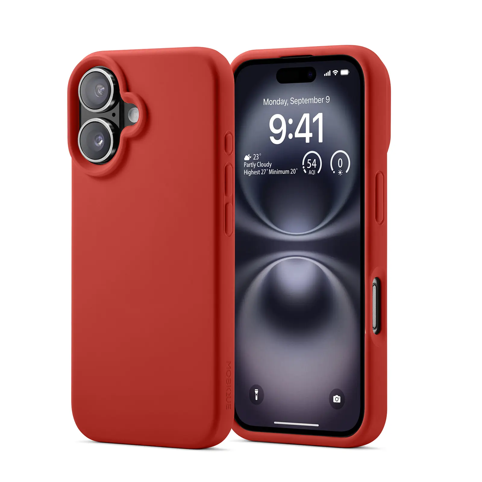 iPhone 16 Magnetisk silikonecover, Lava Red