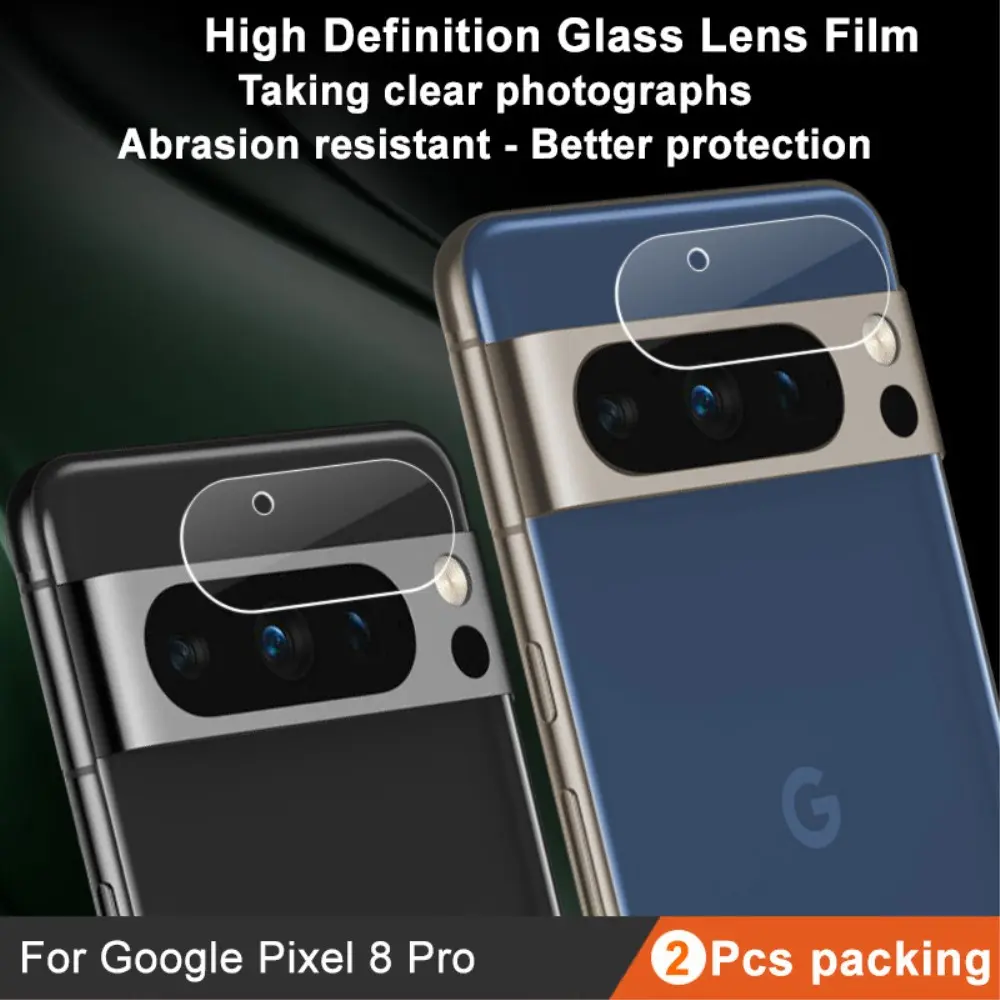 2-pack Härdat Glas Linsskydd Google Pixel 8 Pro Genomskinlig
