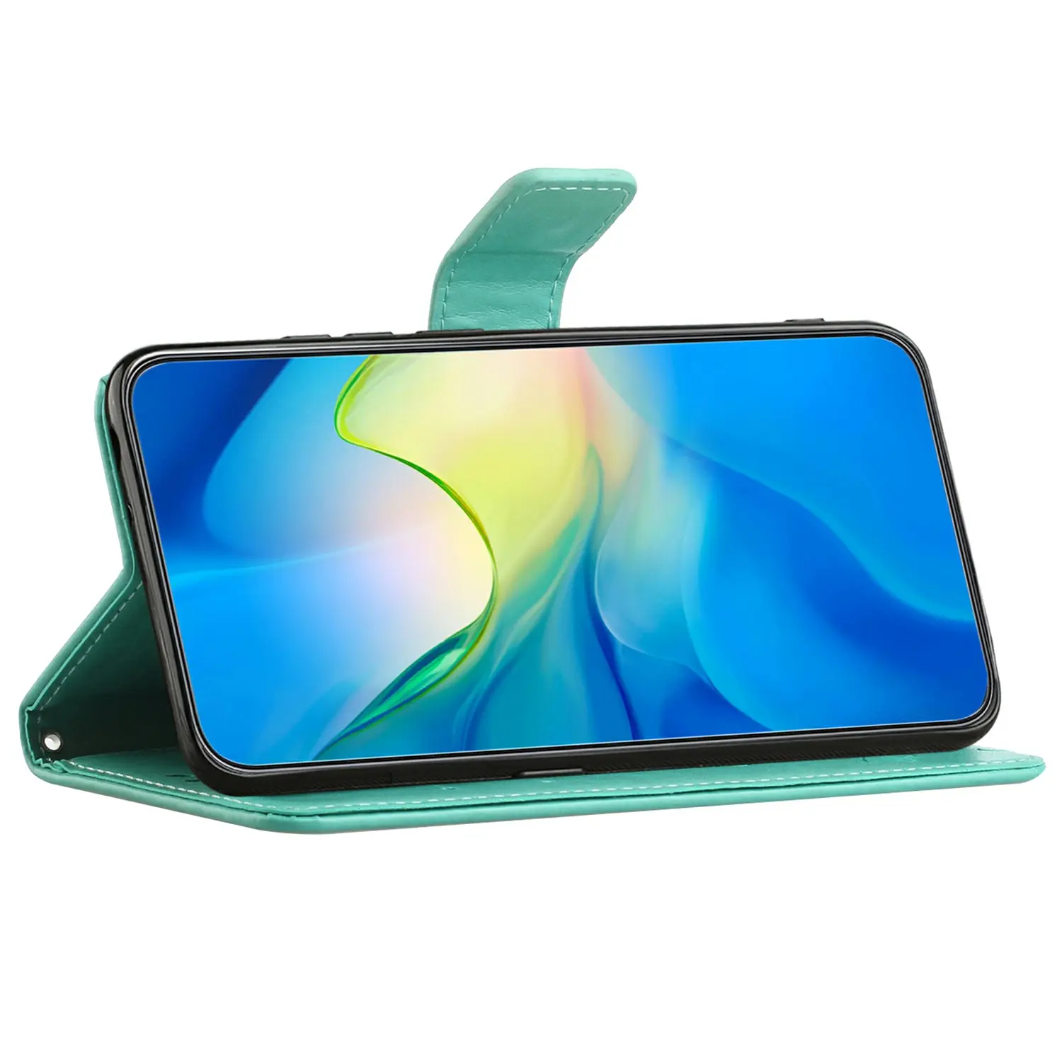 Läderfodral Fjärilar Samsung Galaxy A26 Grön