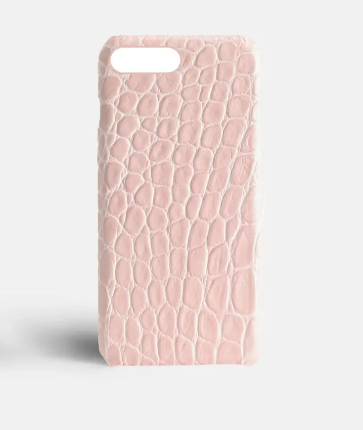 Cover iPhone 7 Plus/iPhone 8 Plus Croco Lyserød