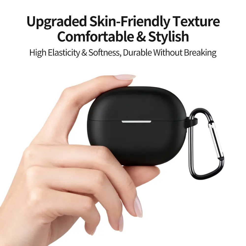 Silikonskal med karbinhake Huawei FreeBuds Pro 5 Svart