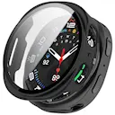 Samsung Galaxy Watch 8 44mm Heltäckande skal med inbyggt skärmskydd, Svart