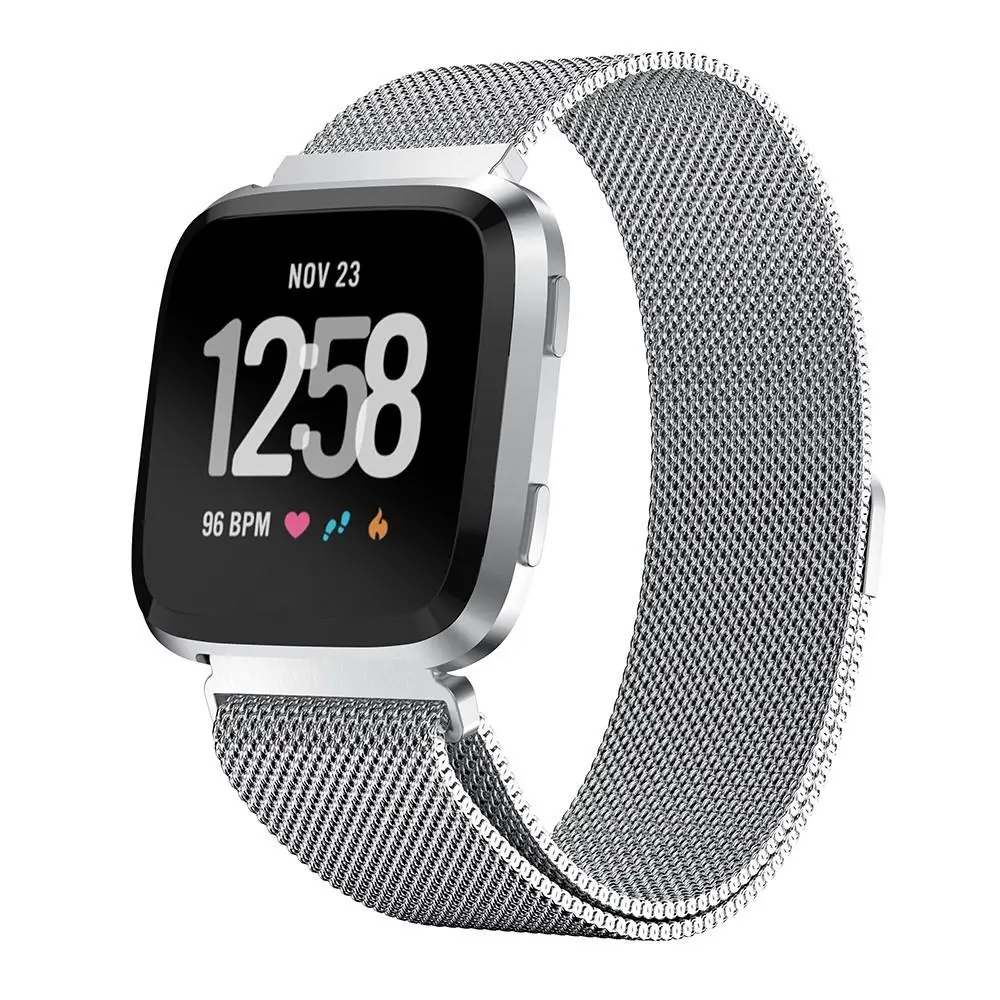 Armbånd Milanese Fitbit Versa 2/Versa Sølv