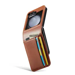 Ægte Læderetui Samsung Galaxy Z Flip 7 FE Cognac
