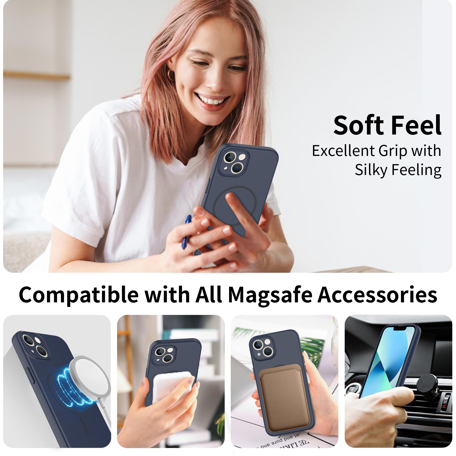 MagSafe-skal SoftArmor iPhone 14 Blå