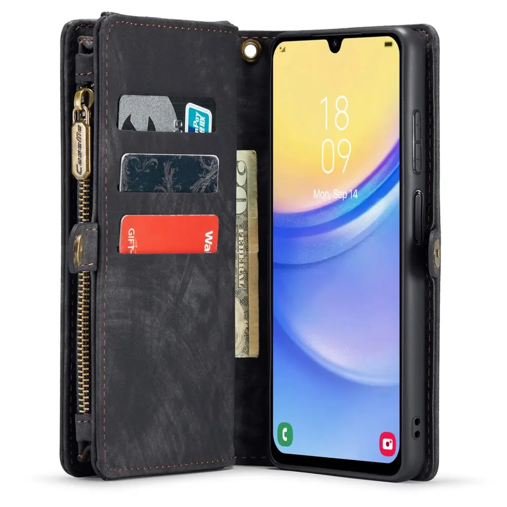Multi-slot Plånboksfodral Samsung Galaxy A05s Grå