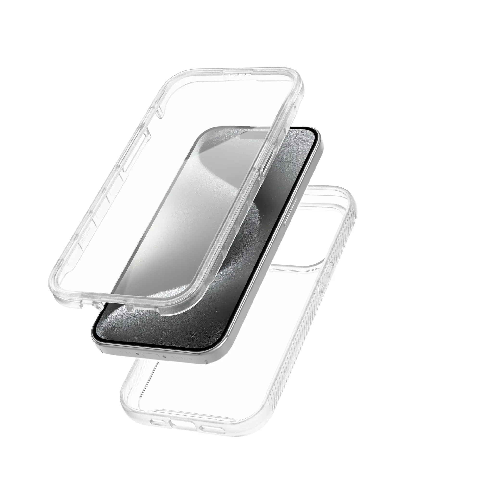 Full Protection Case iPhone 15 Pro Max Genomskinlig