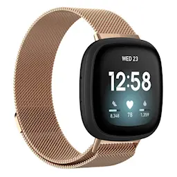 Armbånd Milanese Fitbit Versa 3/Sense Rose guld