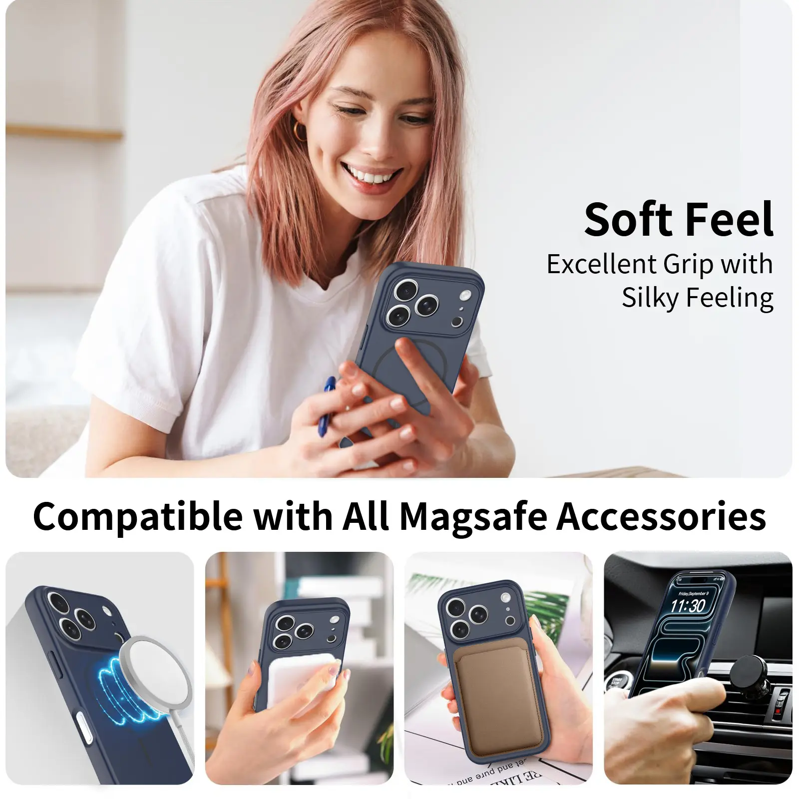 MagSafe-skal SoftArmor iPhone 17 Pro Blå