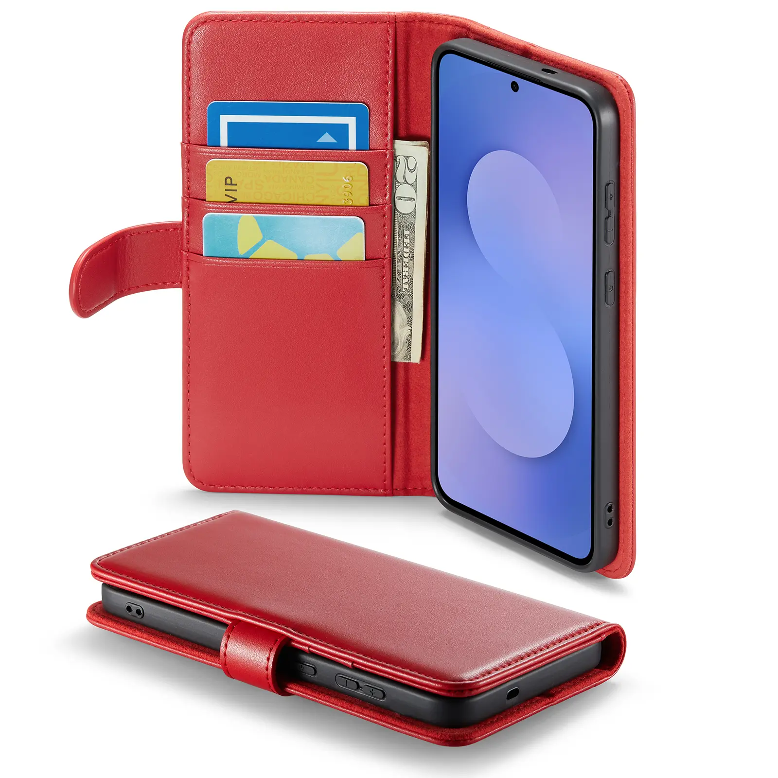 Ægte Læderetui Samsung Galaxy S25 FE Rød