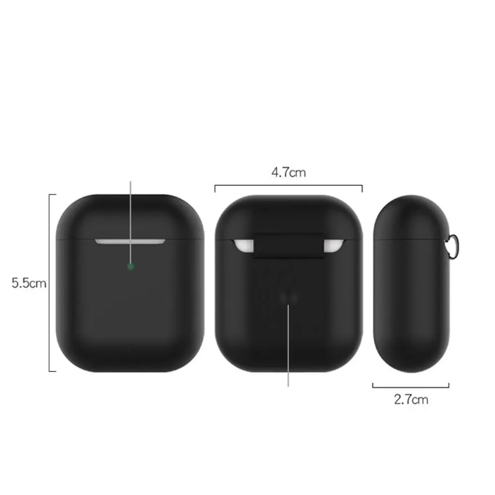 Silikonskal Apple AirPods Trådlöst Laddningsetui Svart