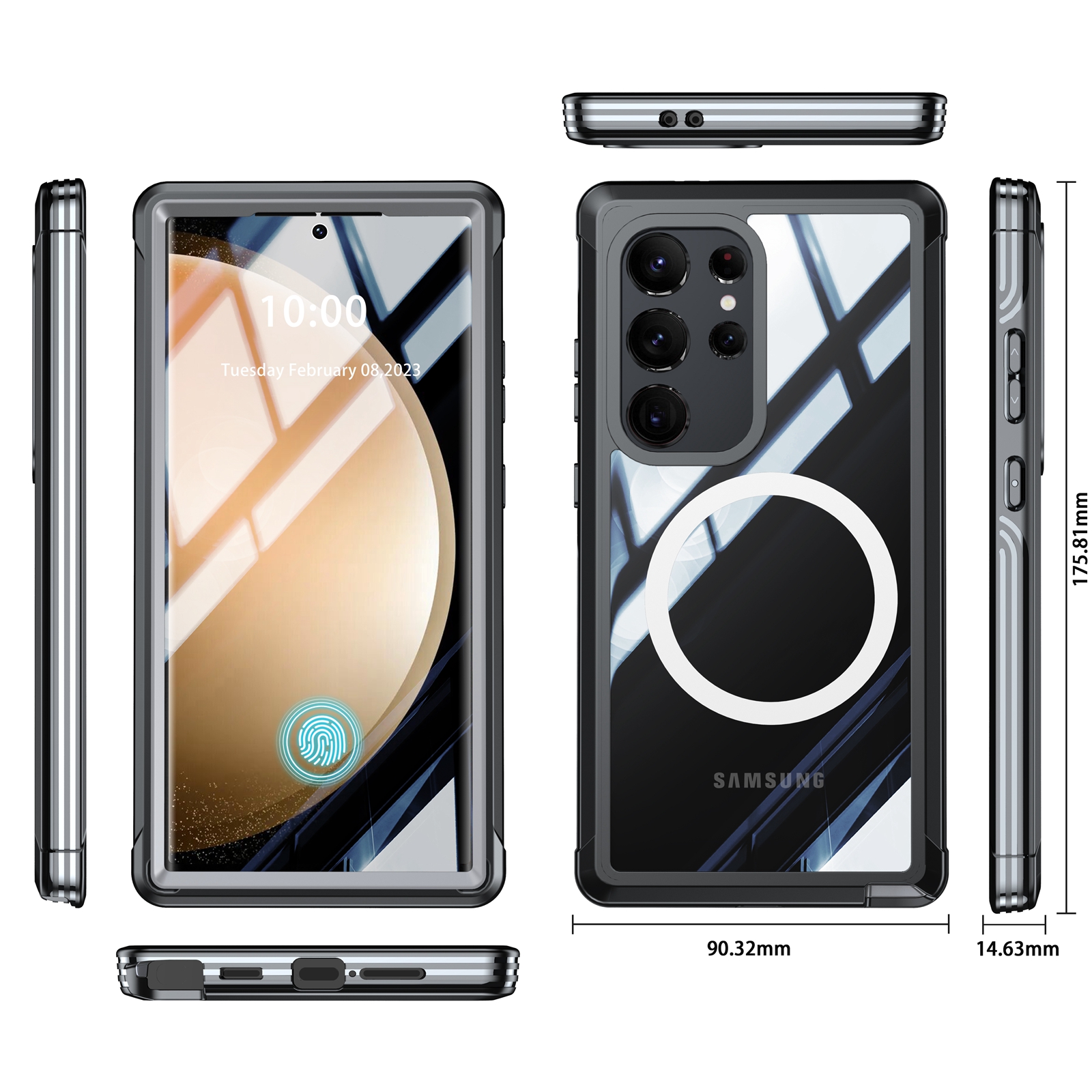Premium Full Protection Case Samsung Galaxy S24 Ultra Svart
