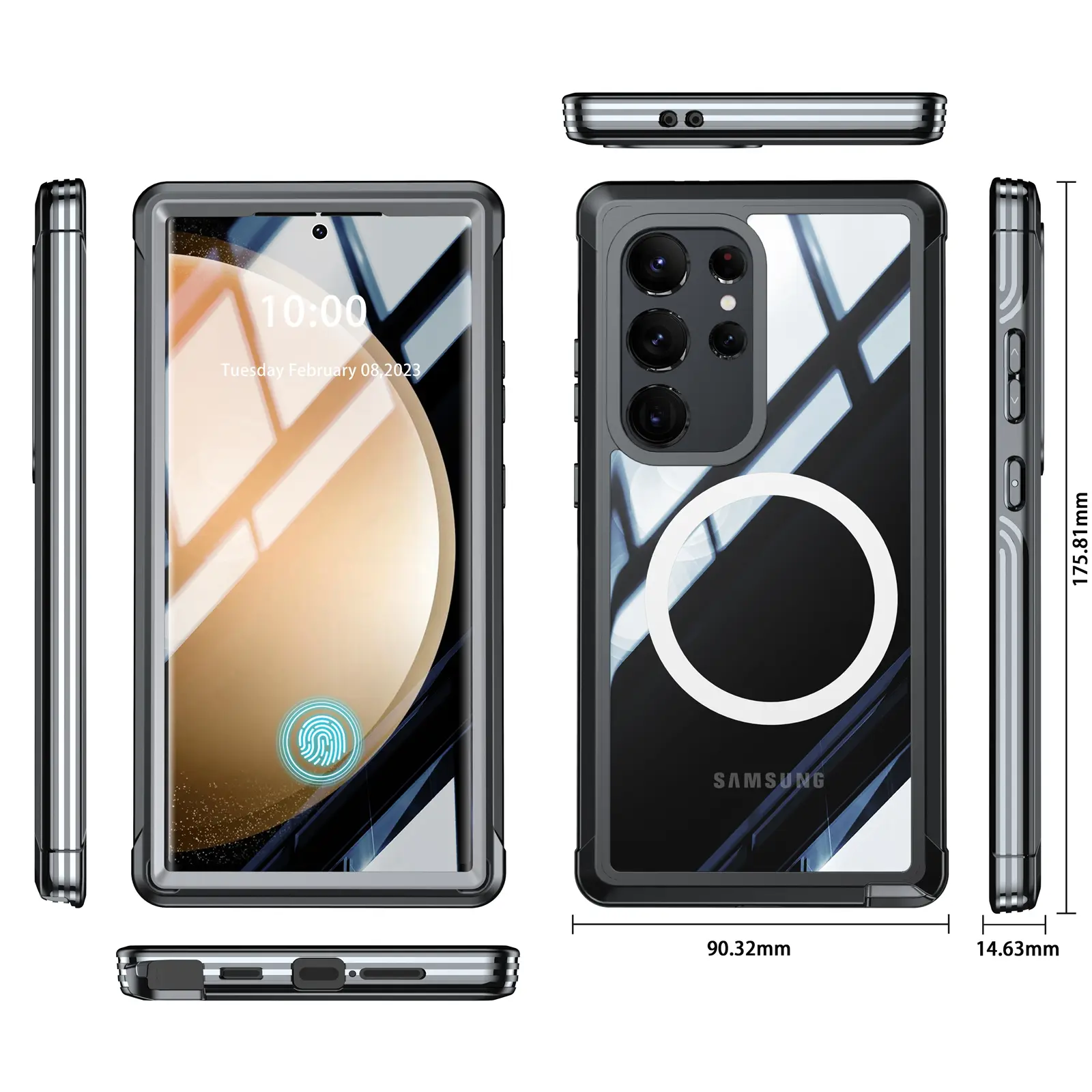 Premium Full Protection Case Samsung Galaxy S24 Ultra Svart