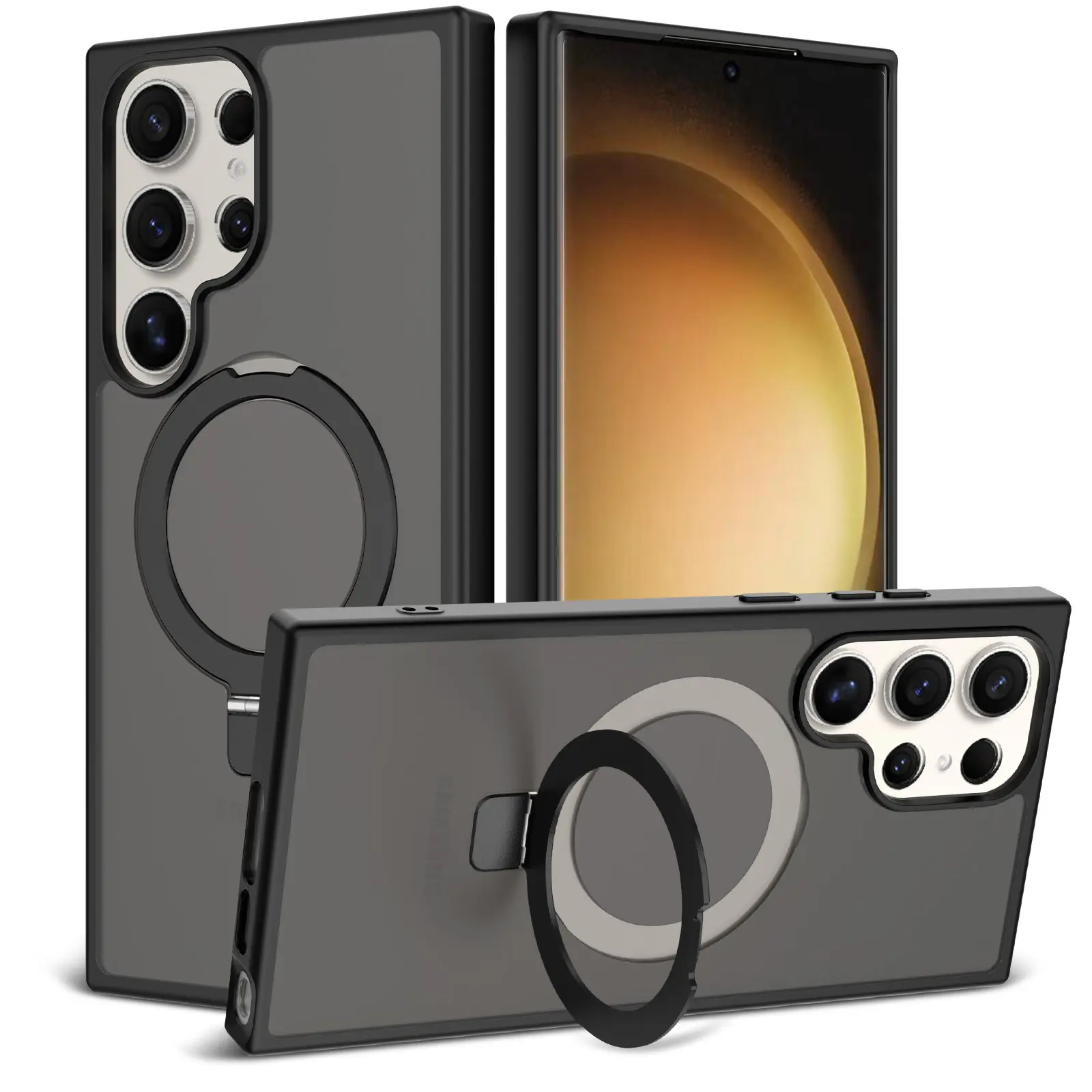 Hybridcover Magnetic Ring Samsung Galaxy S23 Ultra Sort