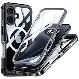Premium Full Protection Case iPhone 16 Plus Musta