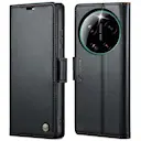 Slim Plånboksfodral RFID-skydd Xiaomi 17 Ultra Svart
