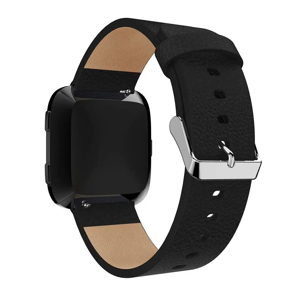 Läderarmband Fitbit Versa 2/Versa Svart