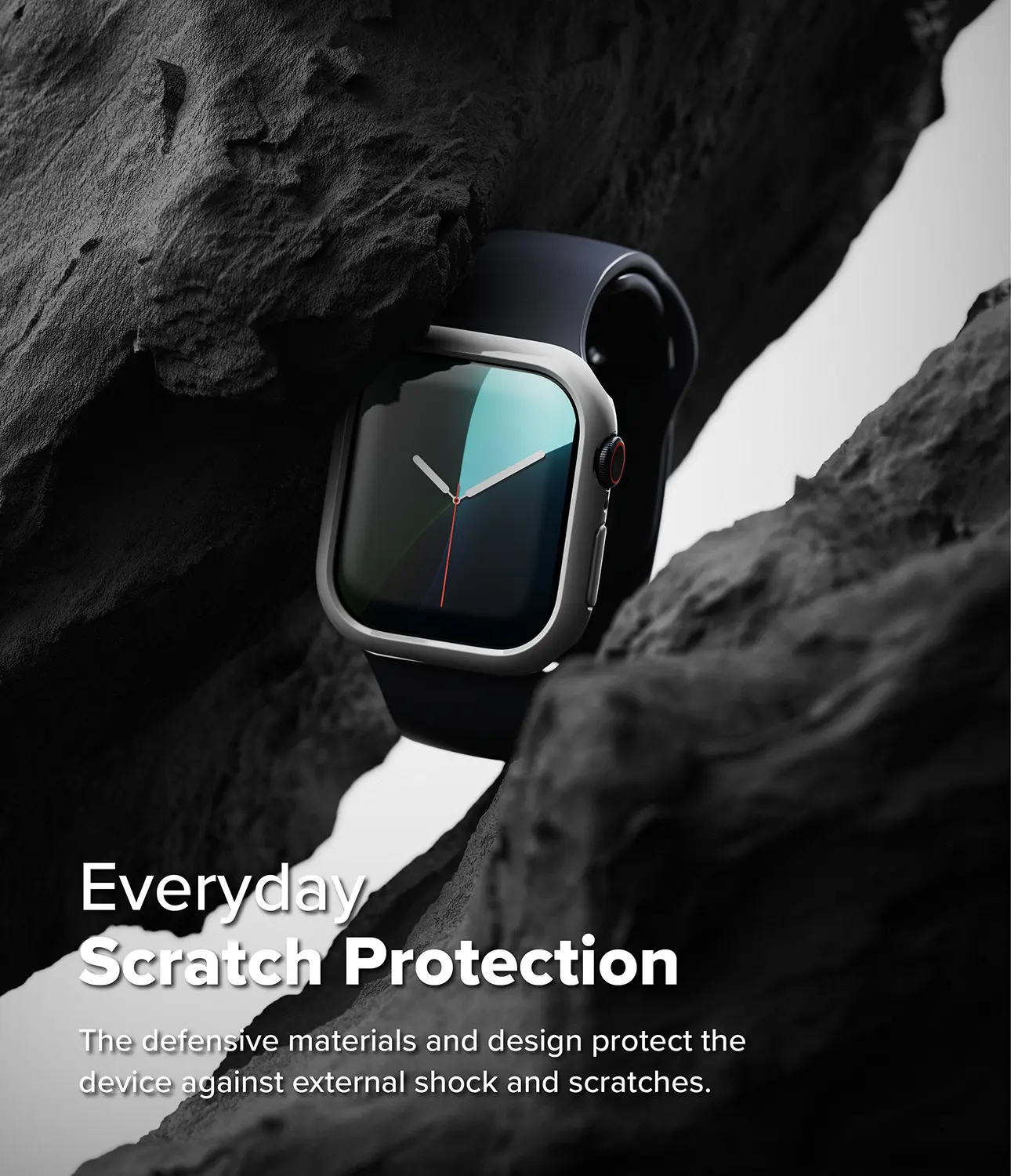 Slim Case (2-pack) Apple Watch Series 11 46mm Light Gray & Clear