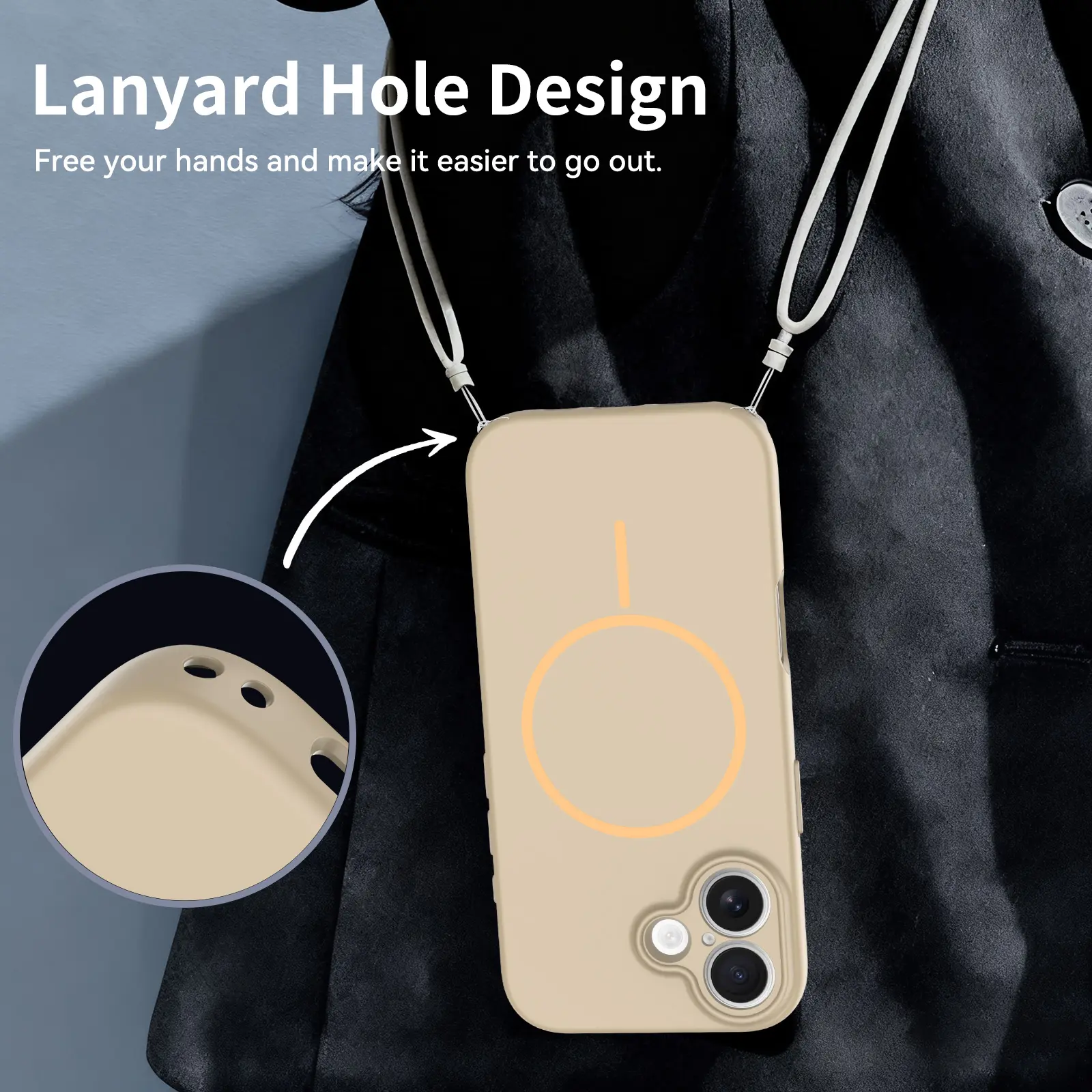 MagSafe-skal SoftArmor iPhone 16 Taupe