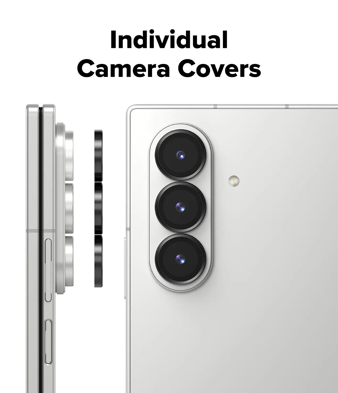 Camera Lens Frame Glass (2-pack) Samsung Galaxy Z Fold 7 Black