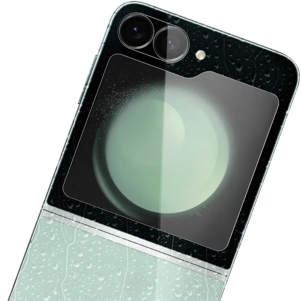 Härdat Glas Linsskydd + Ytterskärmskydd Samsung Galaxy Z Flip 6 Genomskinlig