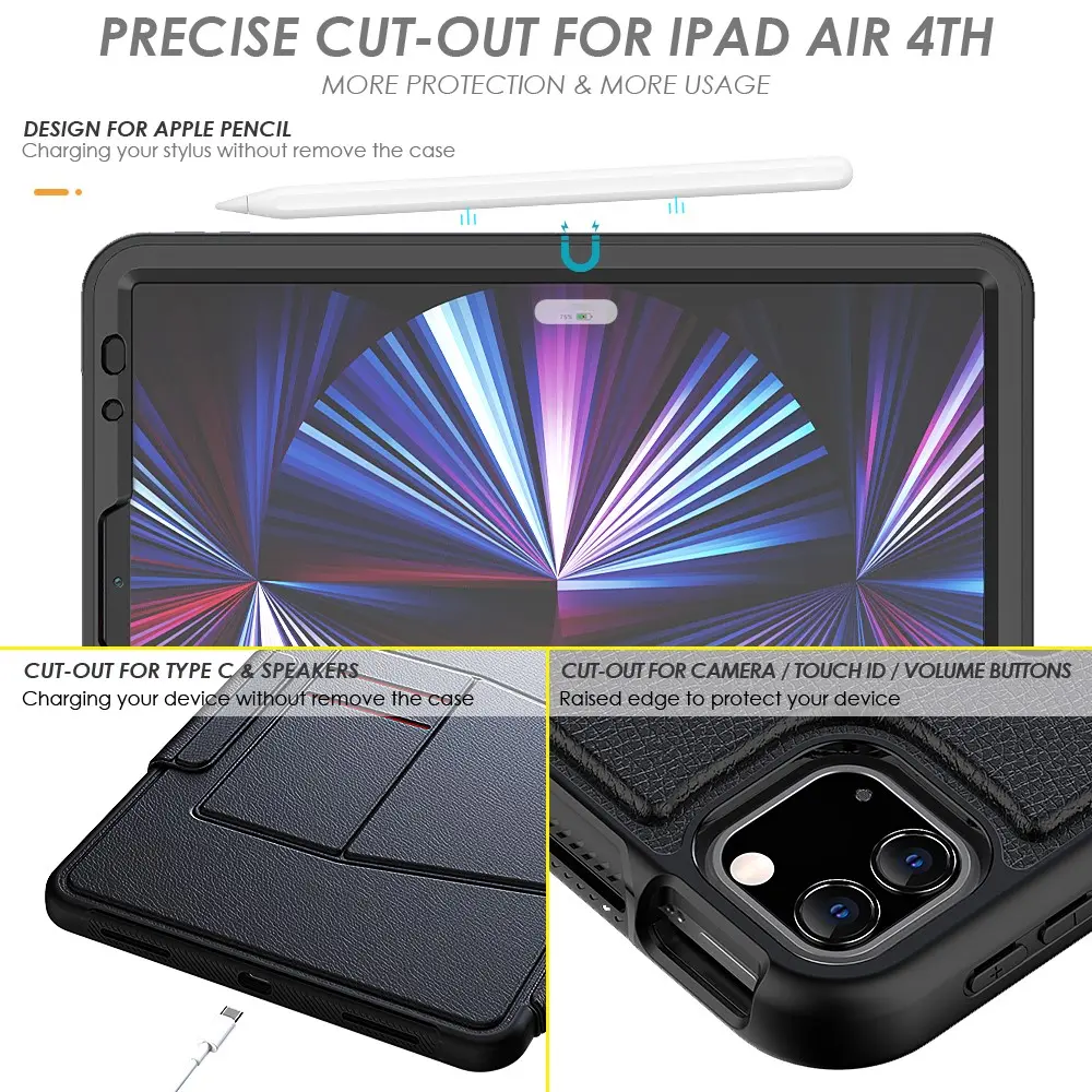 Fodral kortfack iPad Pro 11 3rd Gen (2021) svart