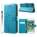 Læderetui Sommerfugle iPhone 7 Plus/iPhone 8 Plus Blå