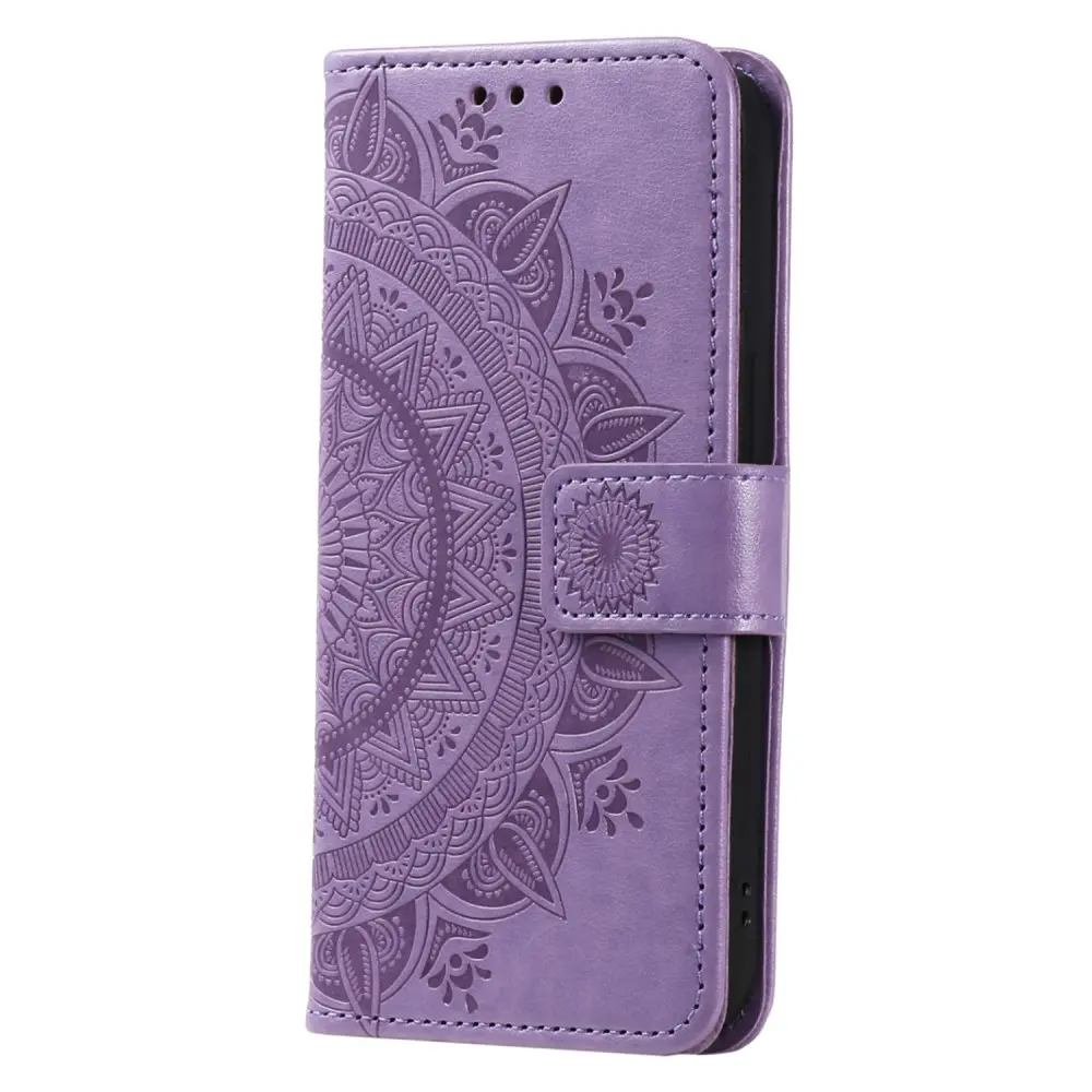 Läderfodral Mandala Motorola Moto G15 Power lila