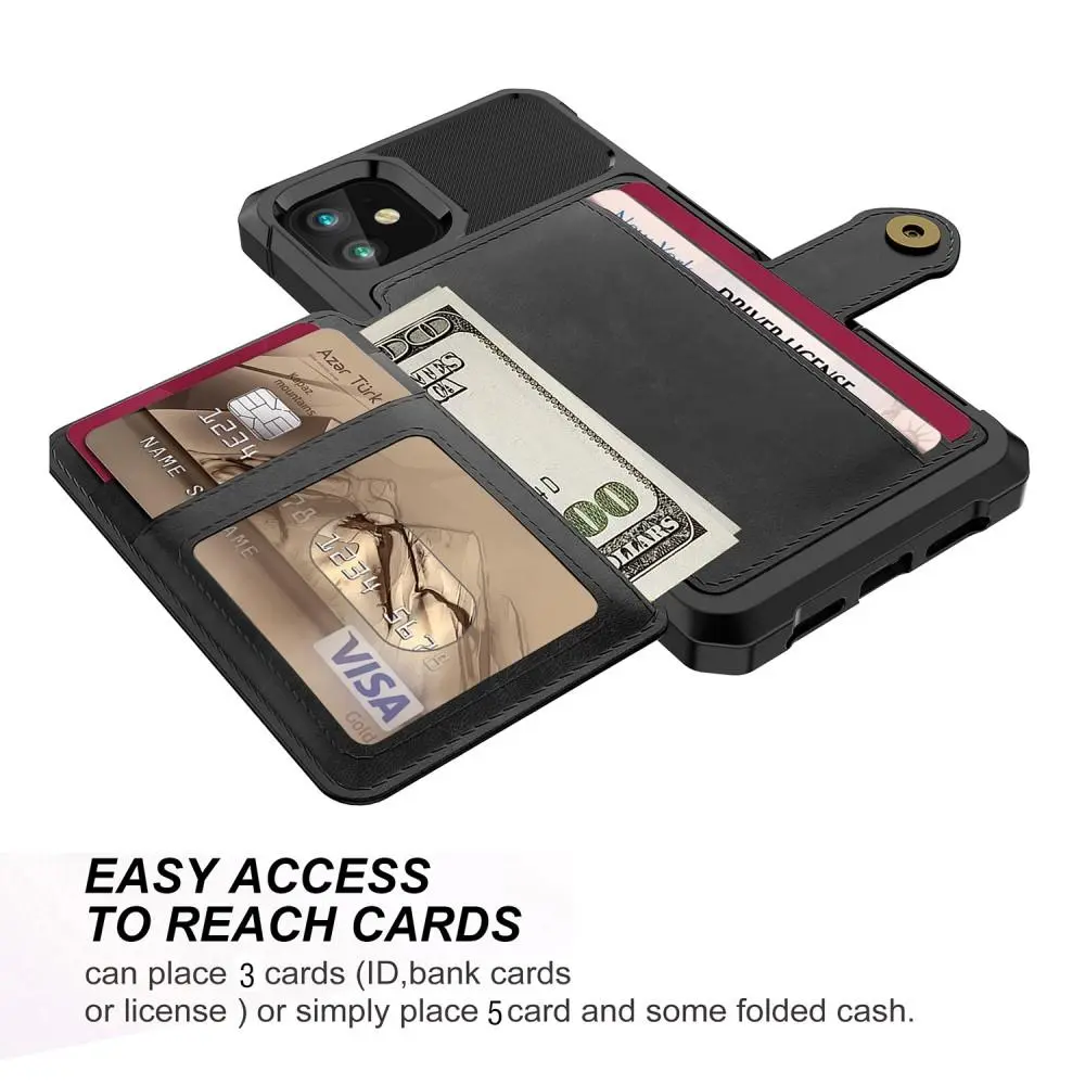 Tough Multi-slot Case iPhone 12/iPhone 12 Pro Svart