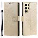 Læderetui Mandala Samsung Galaxy S25 Ultra guld