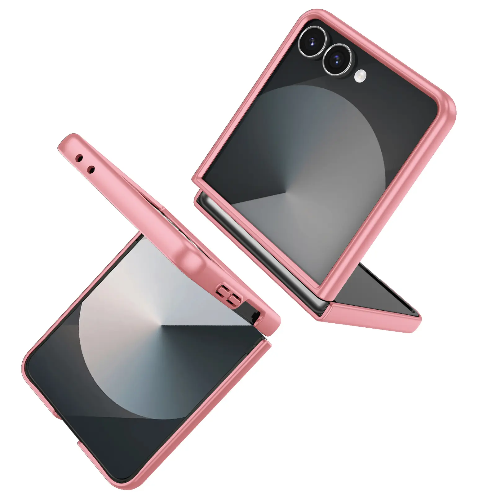 Samsung Galaxy Z Flip 8 skal med magnetisk ringhållare Rosa