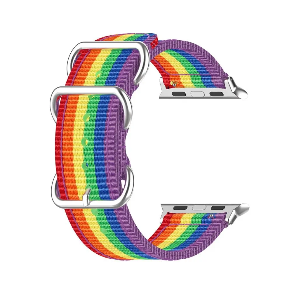 Natoarmband Apple Watch Series 10 42mm regnbåge