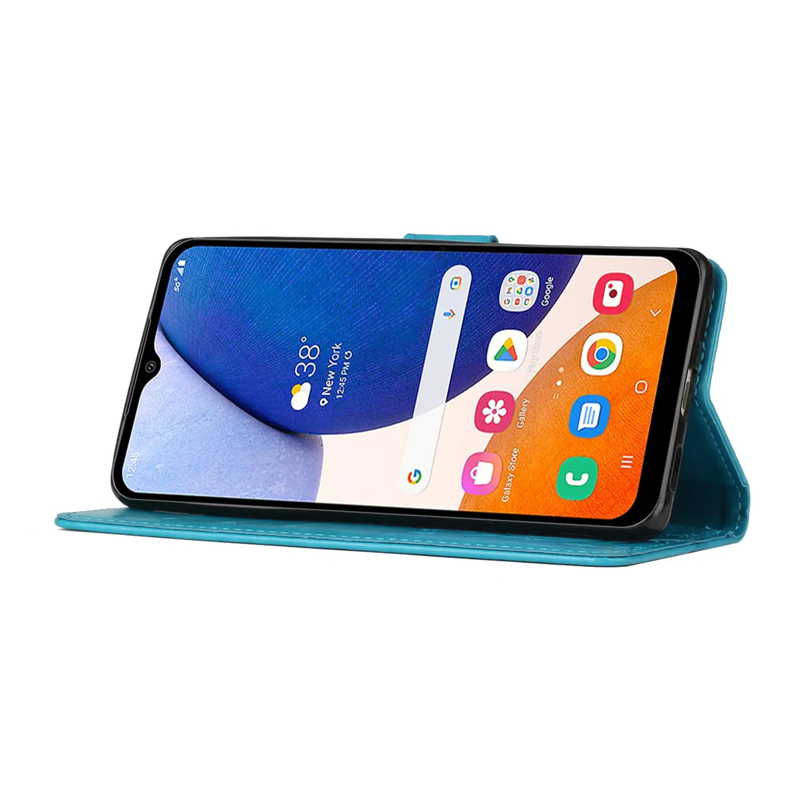Läderfodral Fjärilar Samsung Galaxy S26 FE Blå