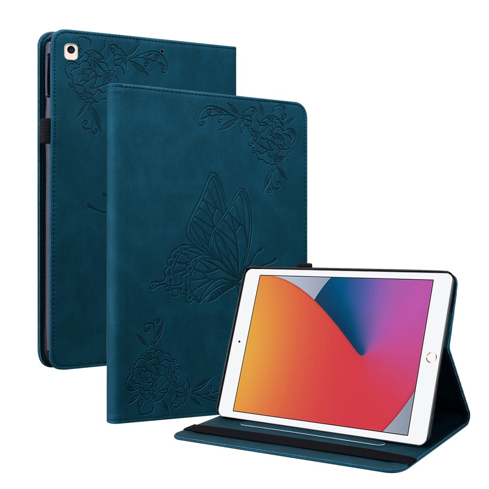 Nahkakotelo Perhonen Apple iPad 10.2 7th Gen (2019) Sininen