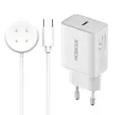 Komplet oplader Google Pixel Watch 2 kabel og vægoplader 20W Hvid