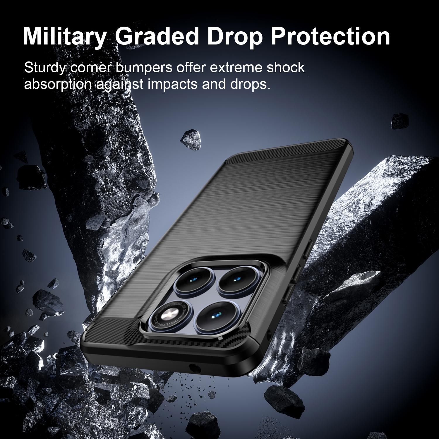 Motorola Edge 70 Fusion Skal TPU Brushed Svart