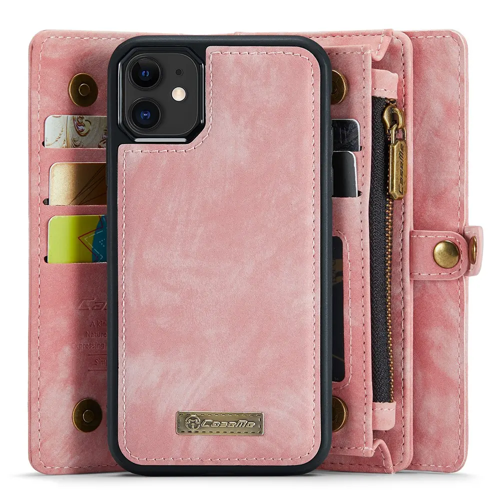 Multi-slot Plånboksfodral iPhone 11 Rosa