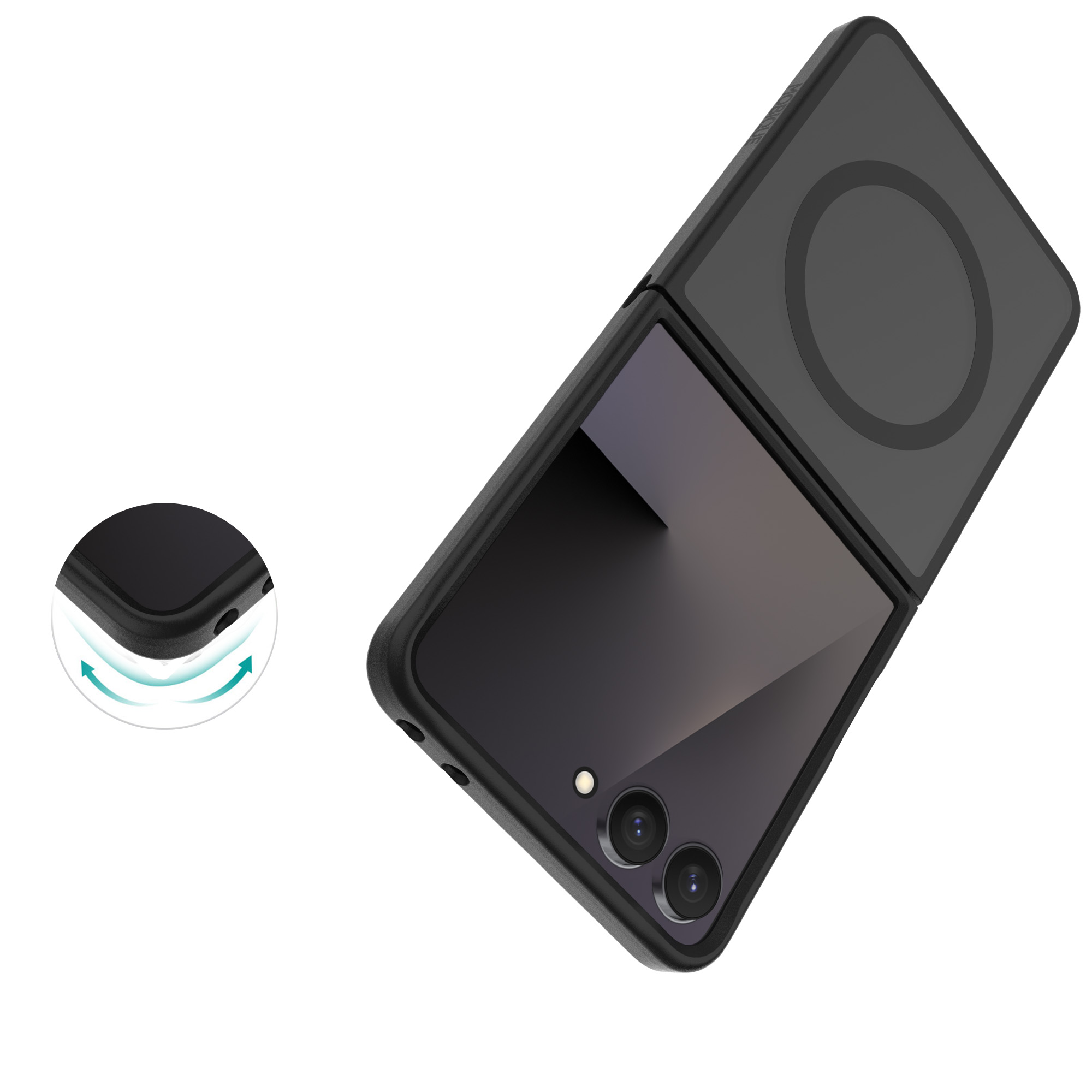 Magnetic Hybrid Skal Samsung Galaxy Z Flip 8 Frosted Black