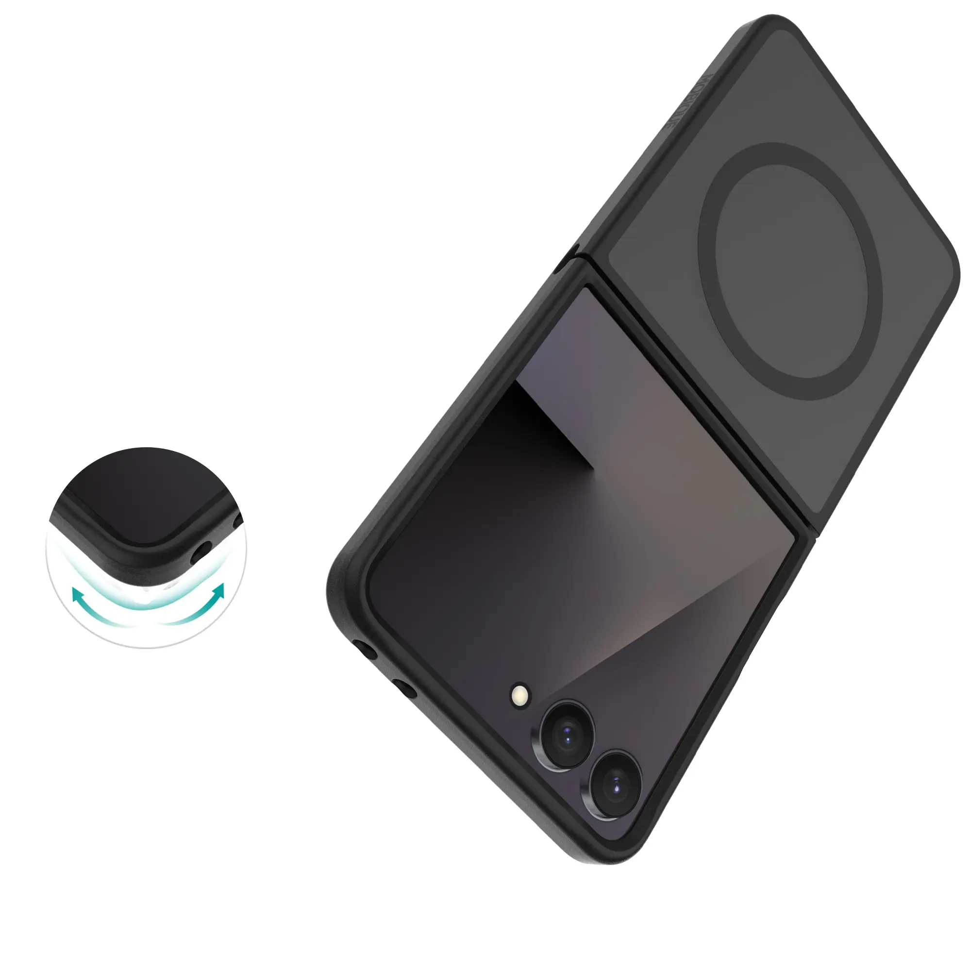 Magnetic Hybrid Skal Samsung Galaxy Z Flip 8 Frosted Black