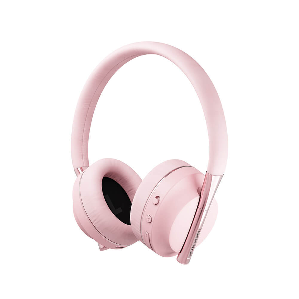 Happy Plugs Play Trådløse Over-Ear 85dB Barnehodetelefoner, Rosa