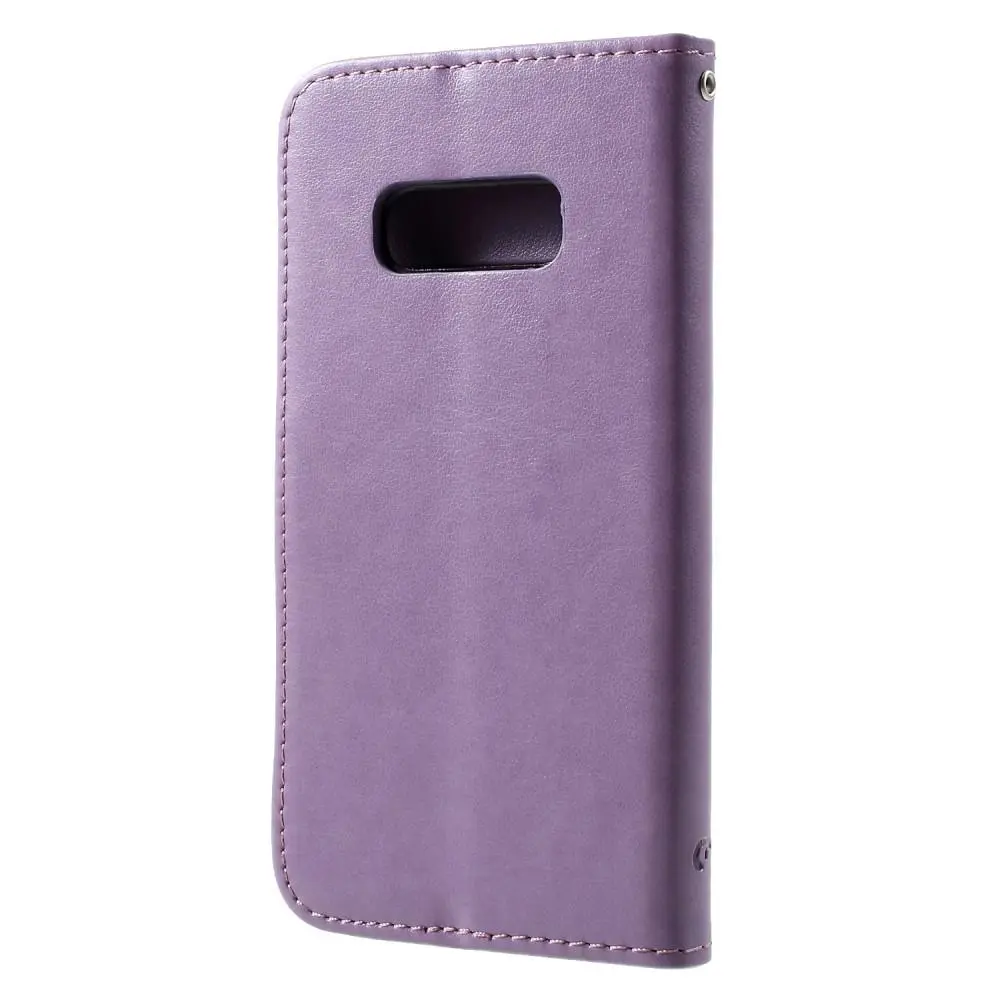 Läderfodral Fjärilar Samsung Galaxy S10e Lila