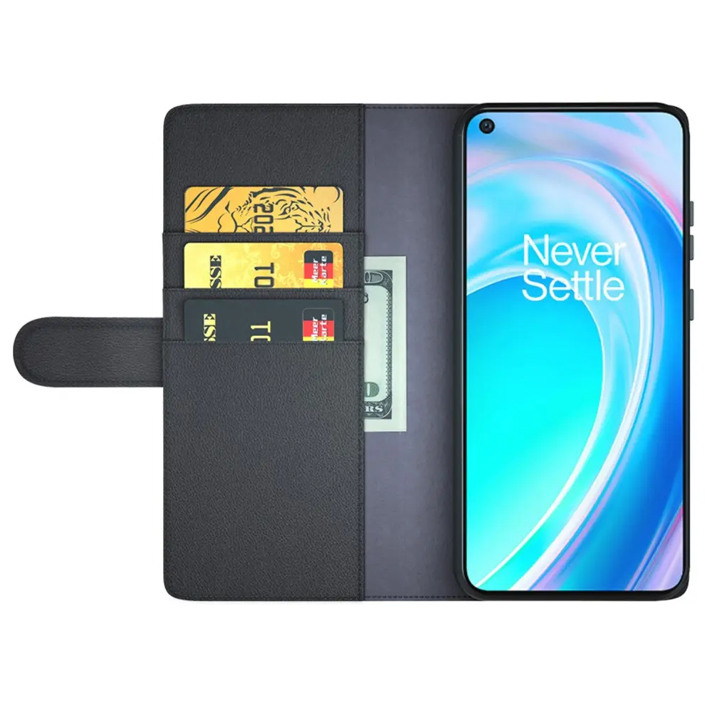 Äkta Läderfodral  OnePlus Nord CE 2 Lite 5G Svart