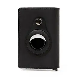 Læder Kortholder AirTag sort